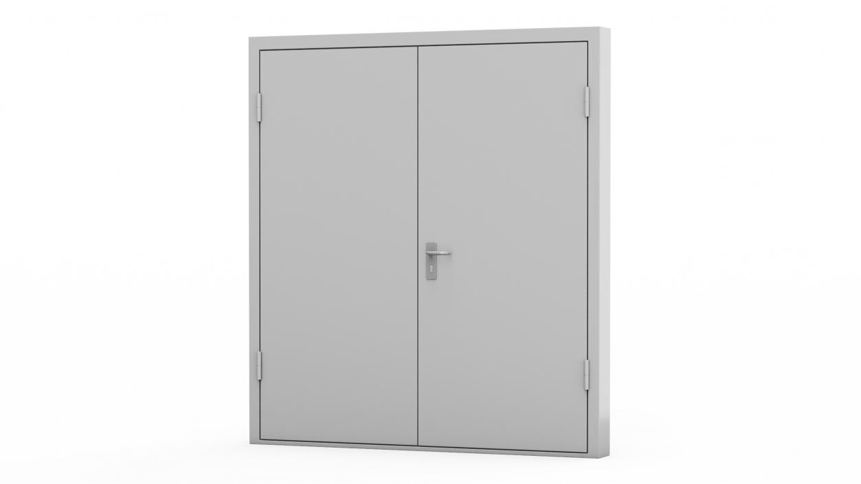 3D model Exit Emergency Doors Grey