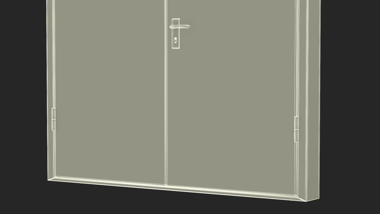 3D model Exit Emergency Doors Grey