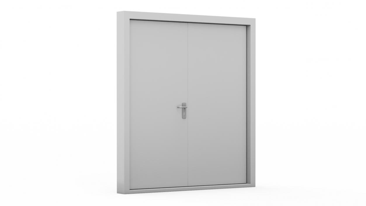 3D model Exit Emergency Doors Grey