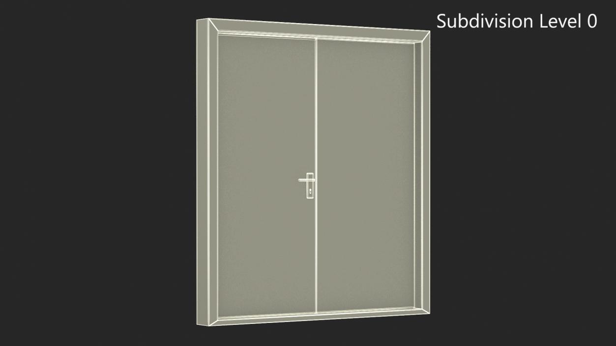 3D model Exit Emergency Doors Grey