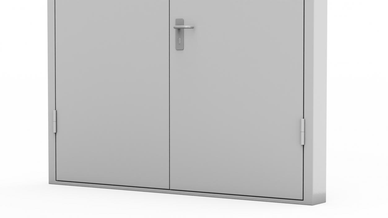 3D model Exit Emergency Doors Grey