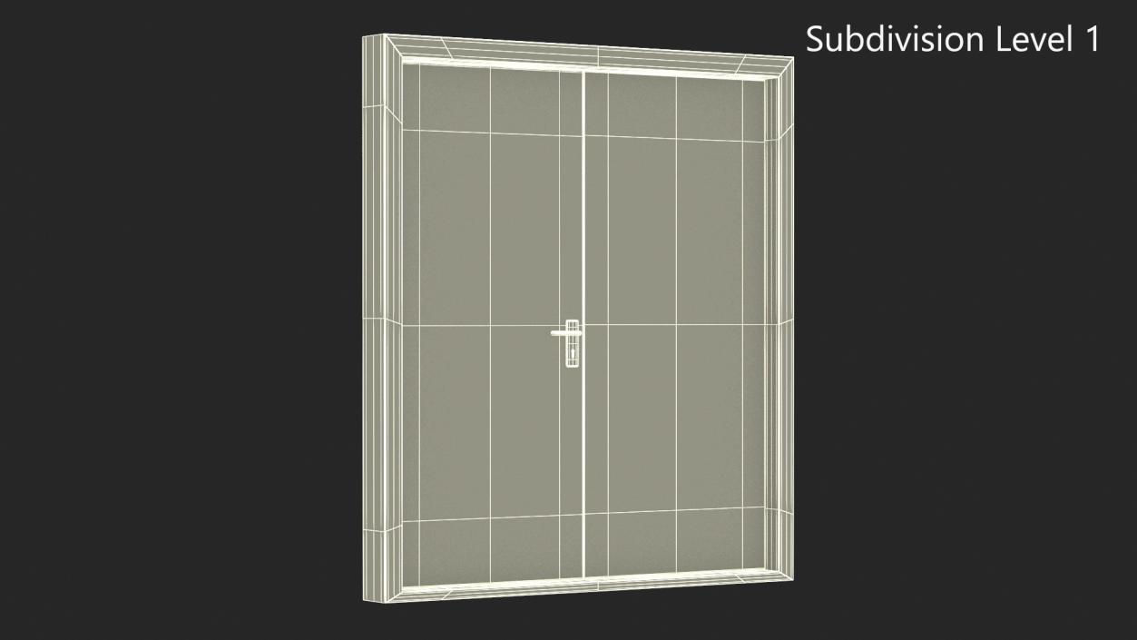 3D model Exit Emergency Doors Grey