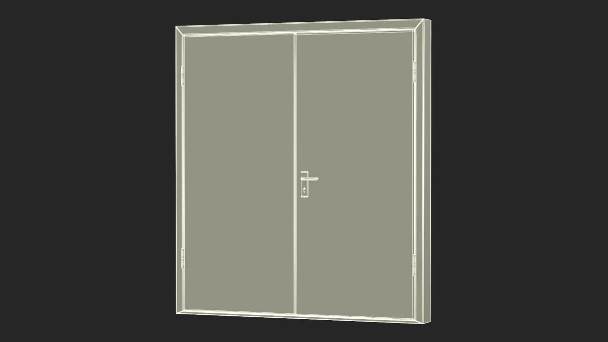 3D model Exit Emergency Doors Grey