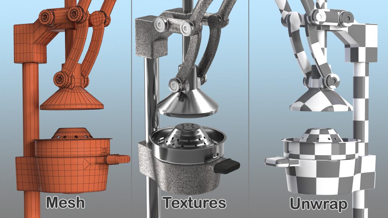 3D Manual Juice Squeezer Rigged model