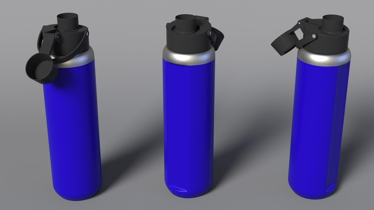 Running Bottle Blue Open 3D model