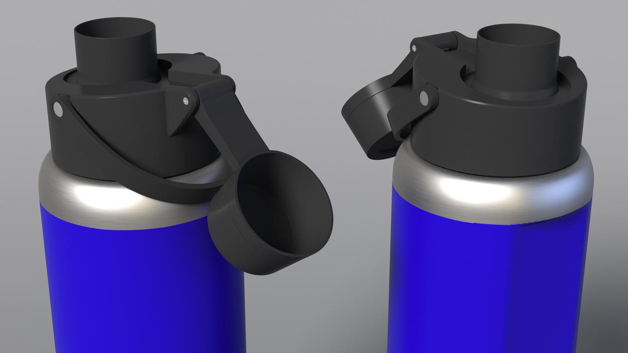 Running Bottle Blue Open 3D model