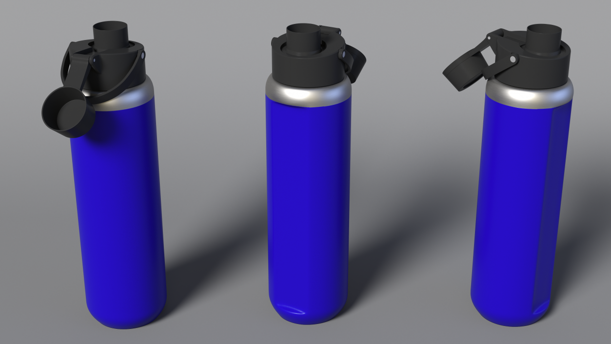 Running Bottle Blue Open 3D model