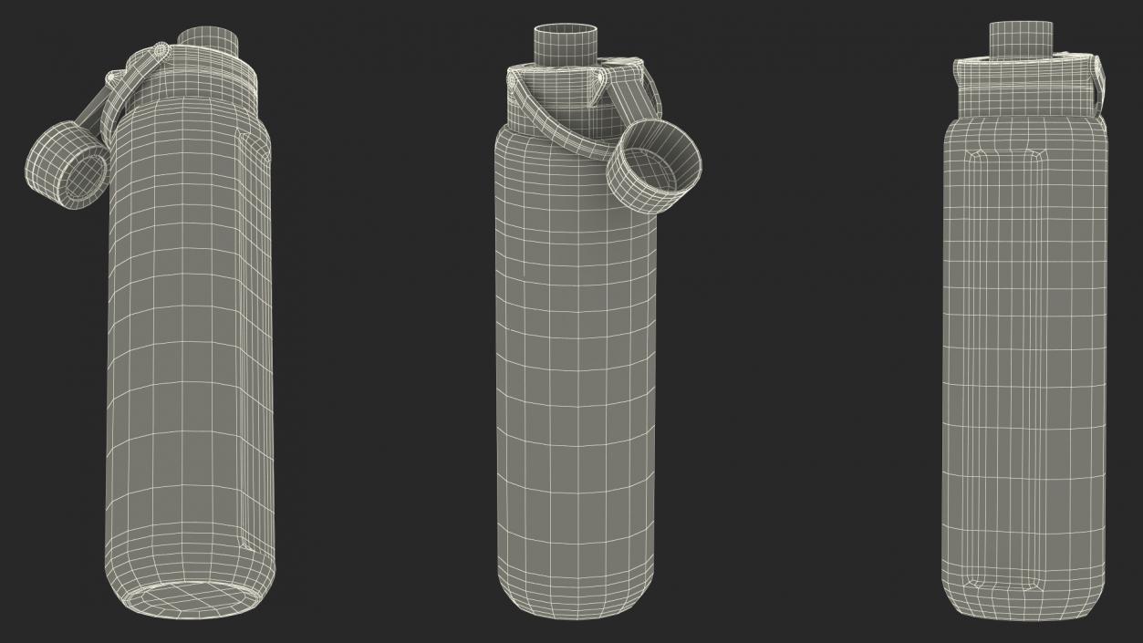 Running Bottle Blue Open 3D model