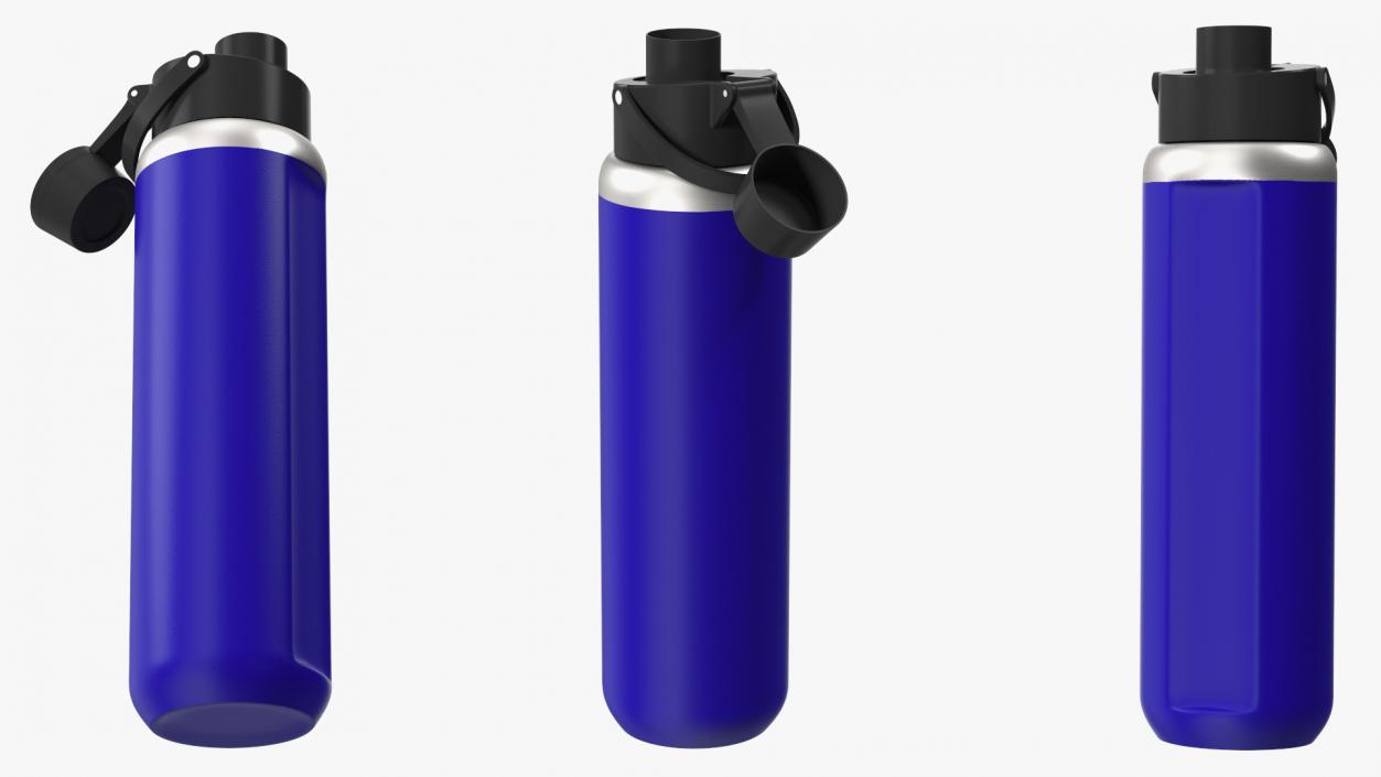 Running Bottle Blue Open 3D model