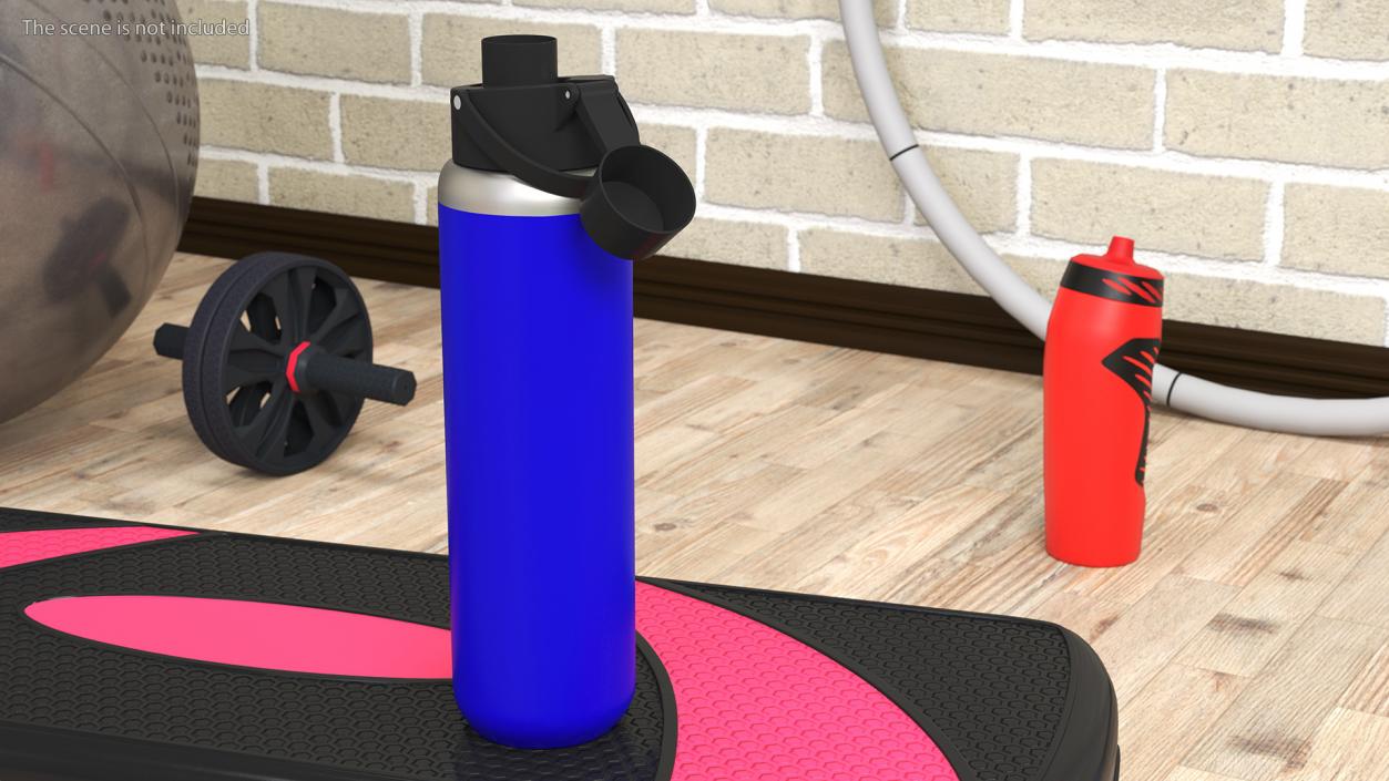 Running Bottle Blue Open 3D model