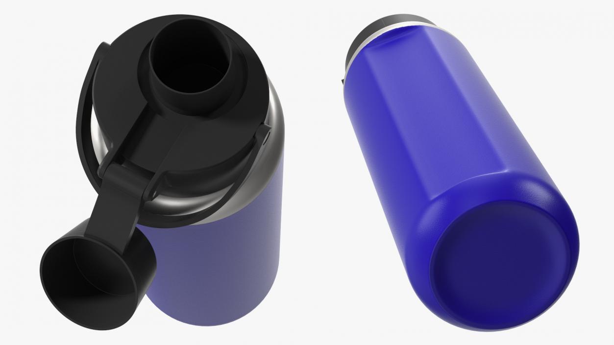 Running Bottle Blue Open 3D model