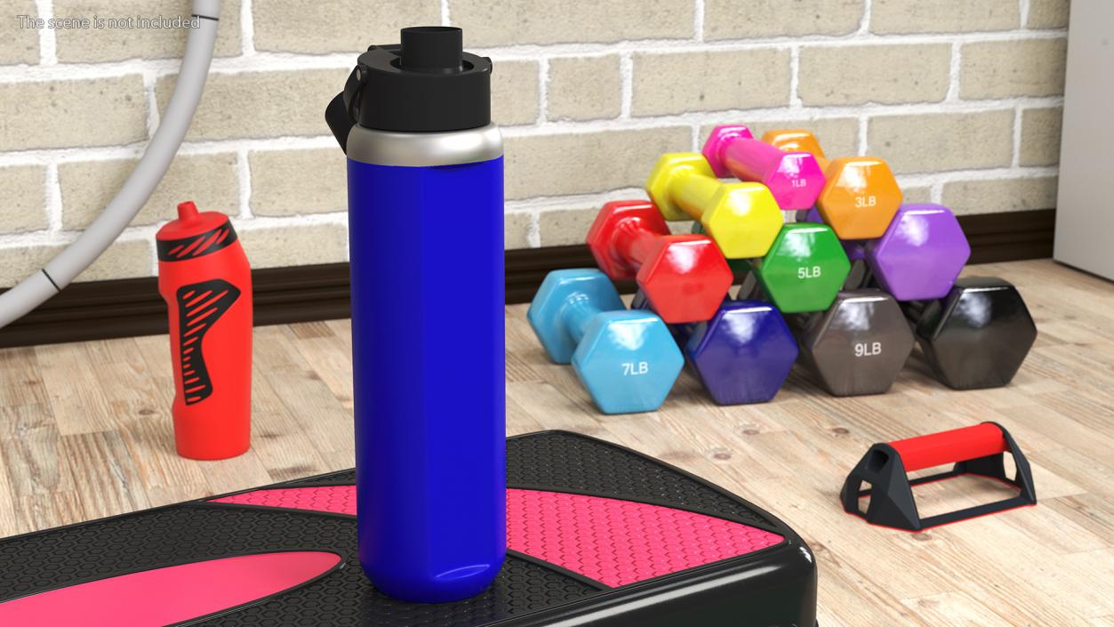 Running Bottle Blue Open 3D model