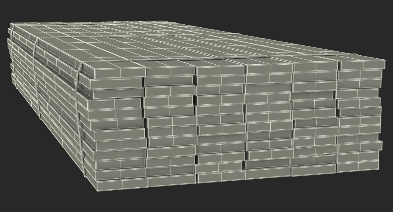 3D Lumber Stack Old Wood Planks model