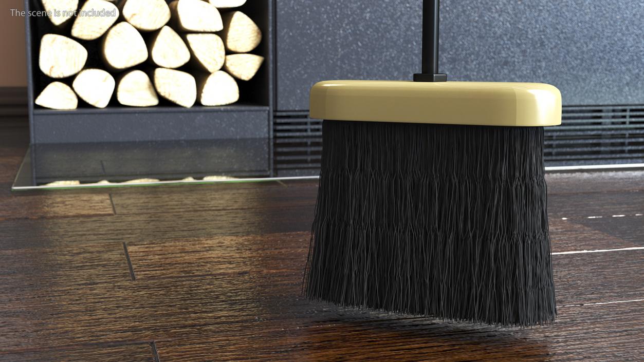 Fireplace Broom Fur 3D model