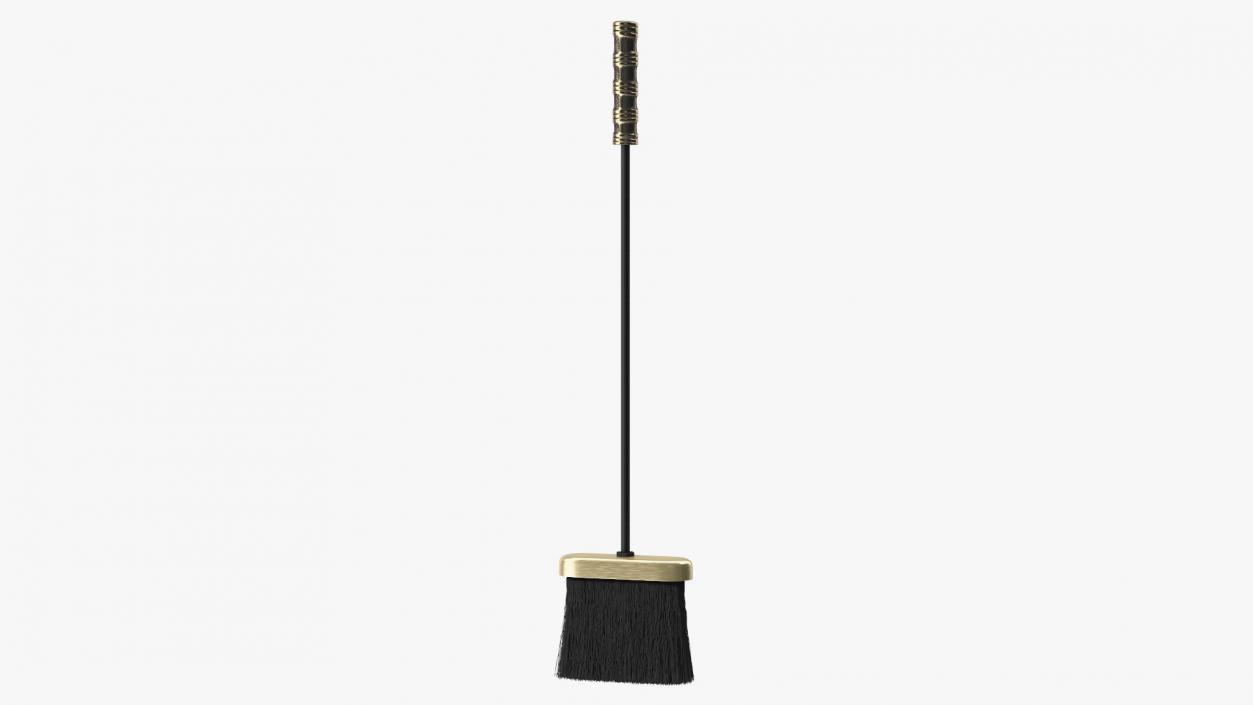 Fireplace Broom Fur 3D model