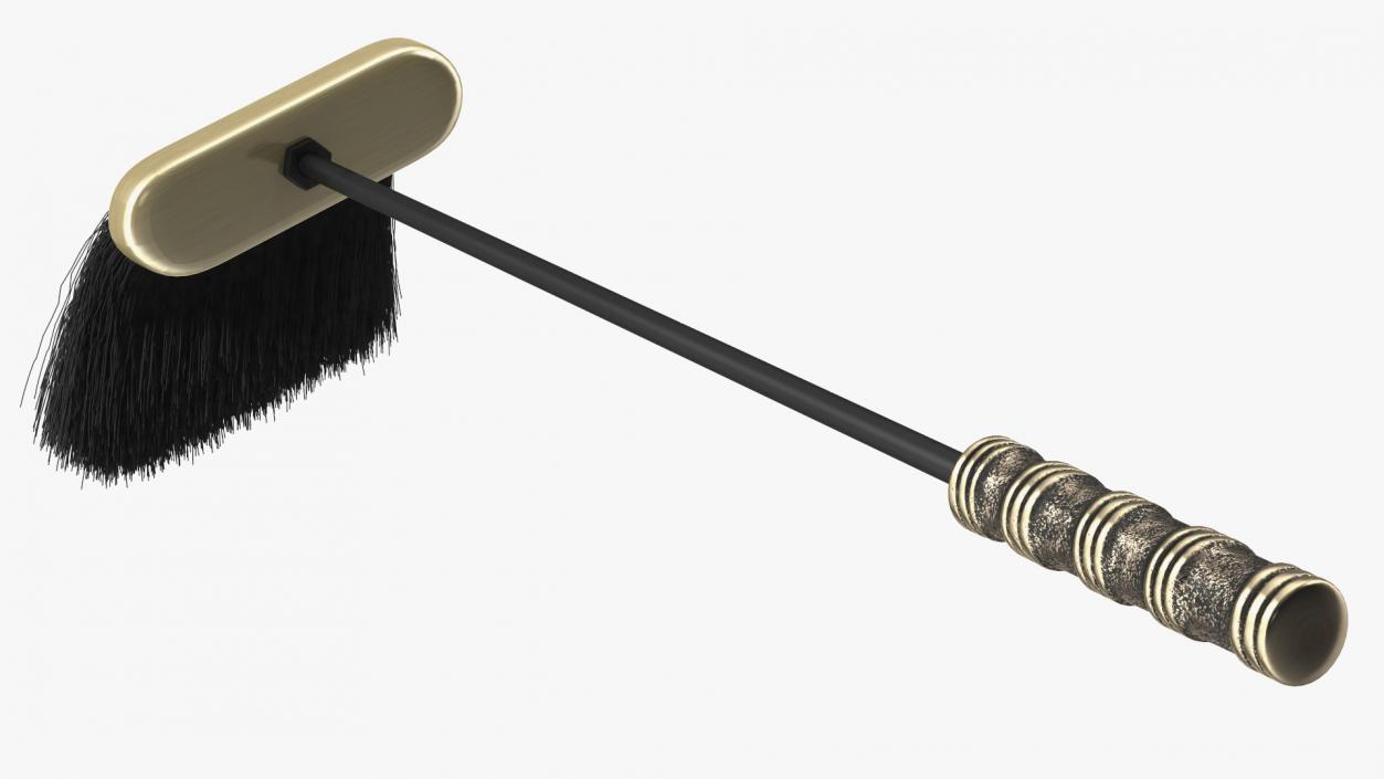 Fireplace Broom Fur 3D model