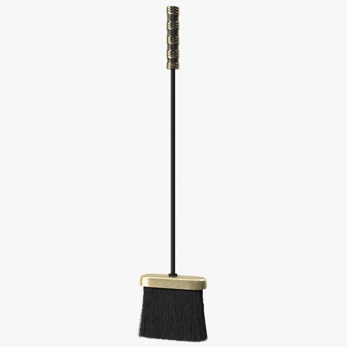 Fireplace Broom Fur 3D model