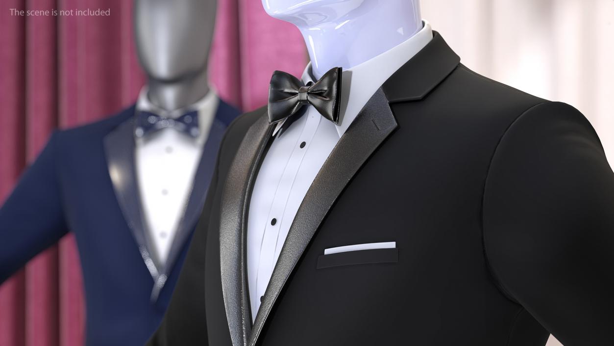 Tuxedo Black Jacket 3D model