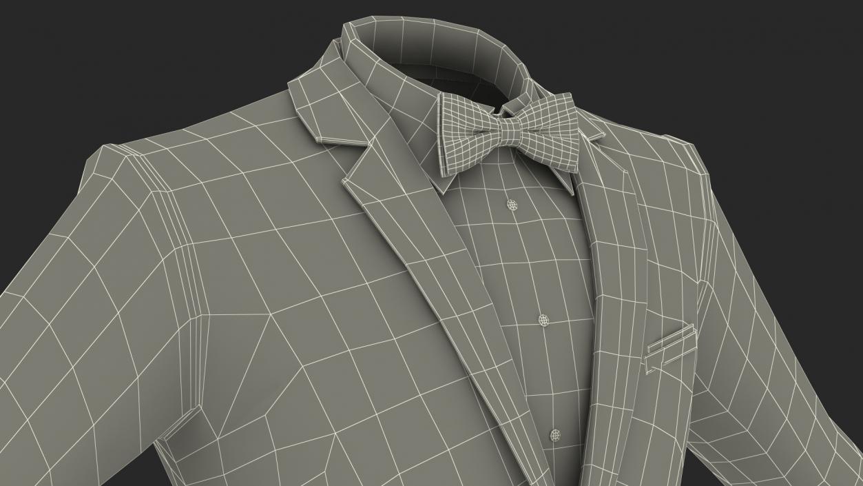 Tuxedo Black Jacket 3D model