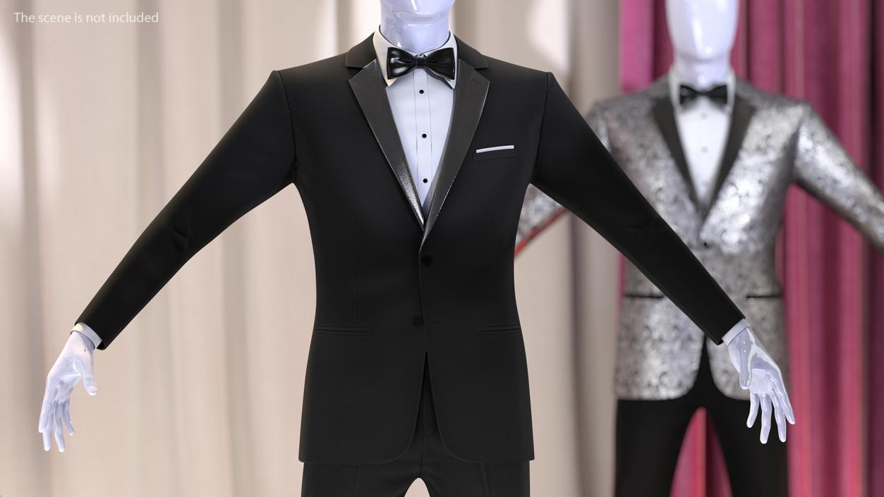 Tuxedo Black Jacket 3D model