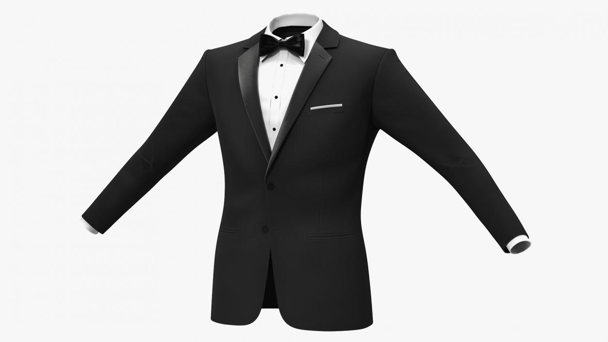 Tuxedo Black Jacket 3D model