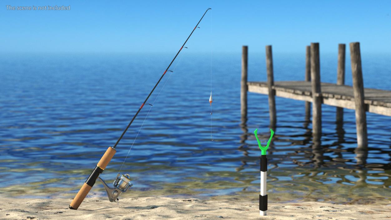 3D model Fishing Rod and Hook