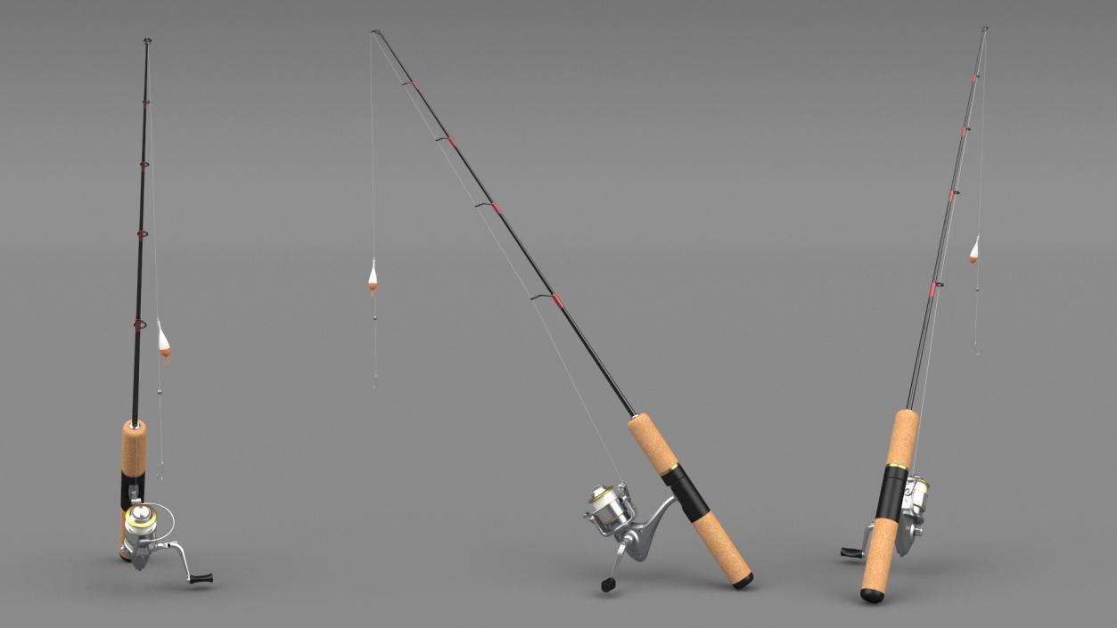 3D model Fishing Rod and Hook