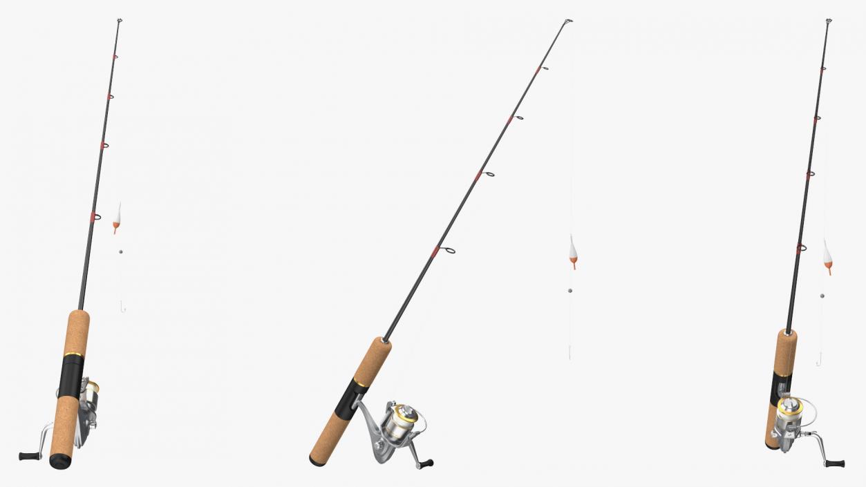 3D model Fishing Rod and Hook