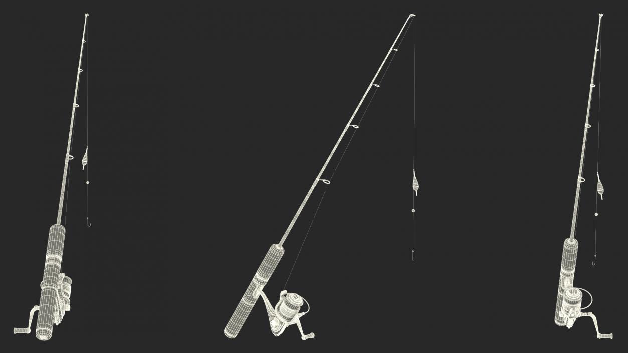 3D model Fishing Rod and Hook