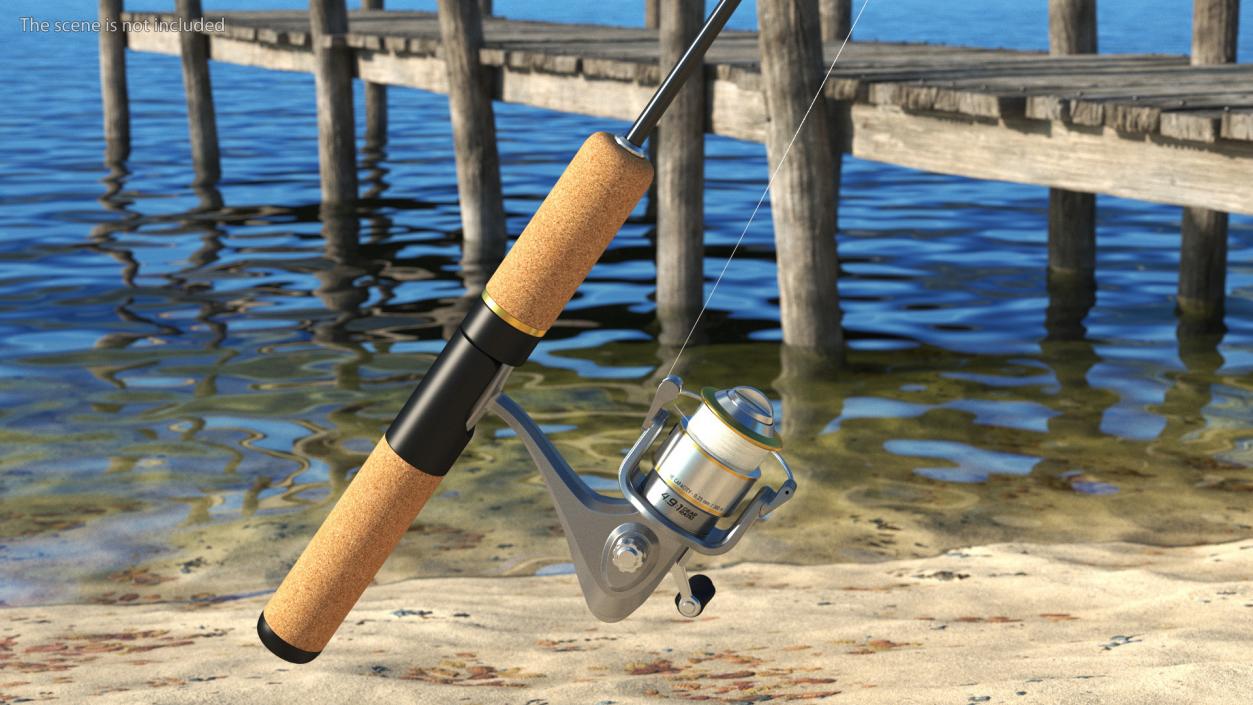 3D model Fishing Rod and Hook