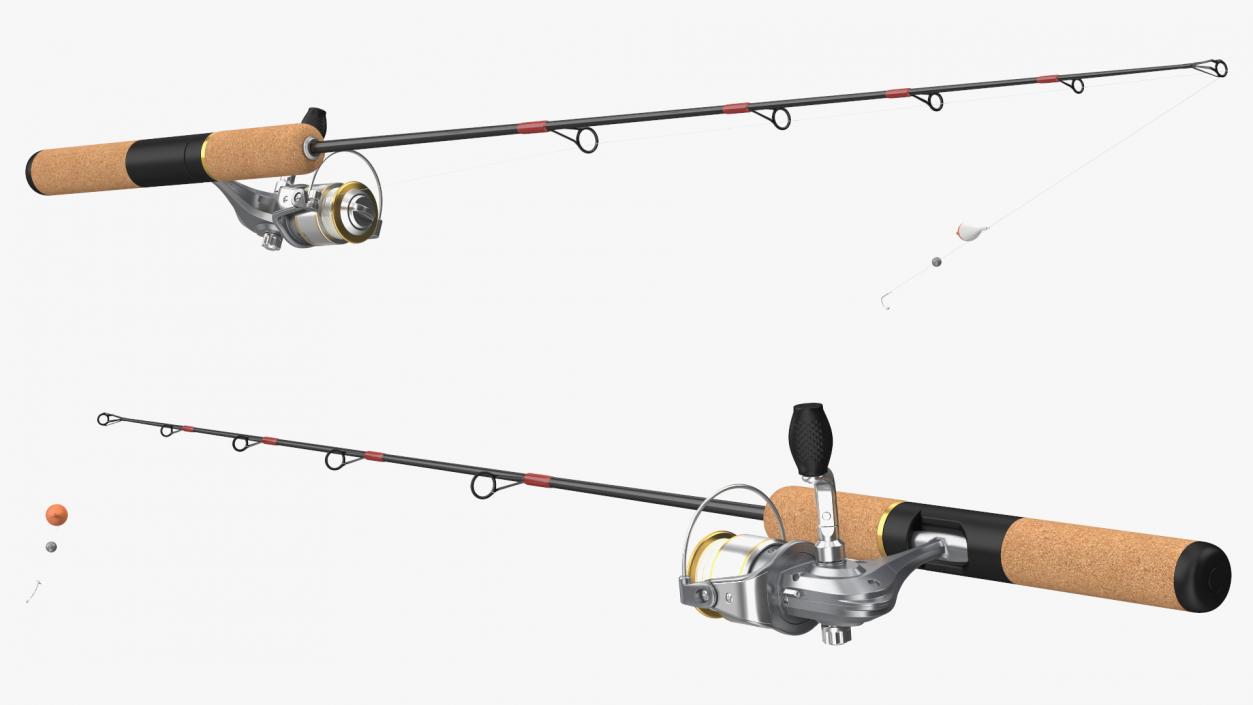 3D model Fishing Rod and Hook