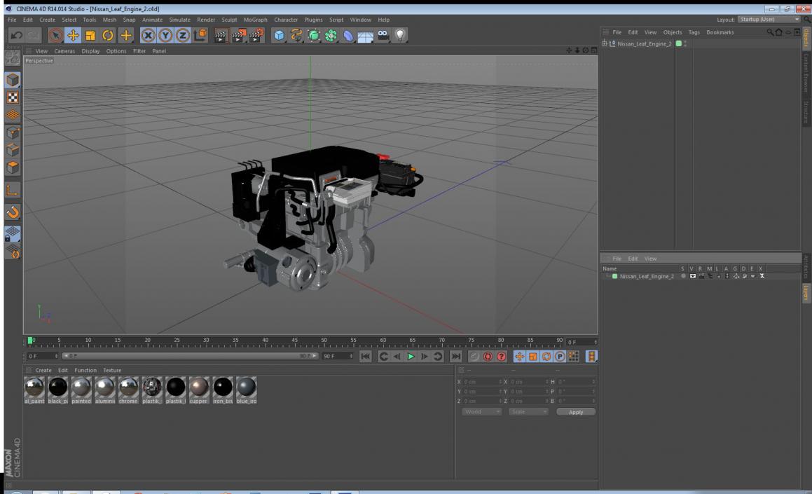 3D model Nissan Leaf Engine 2