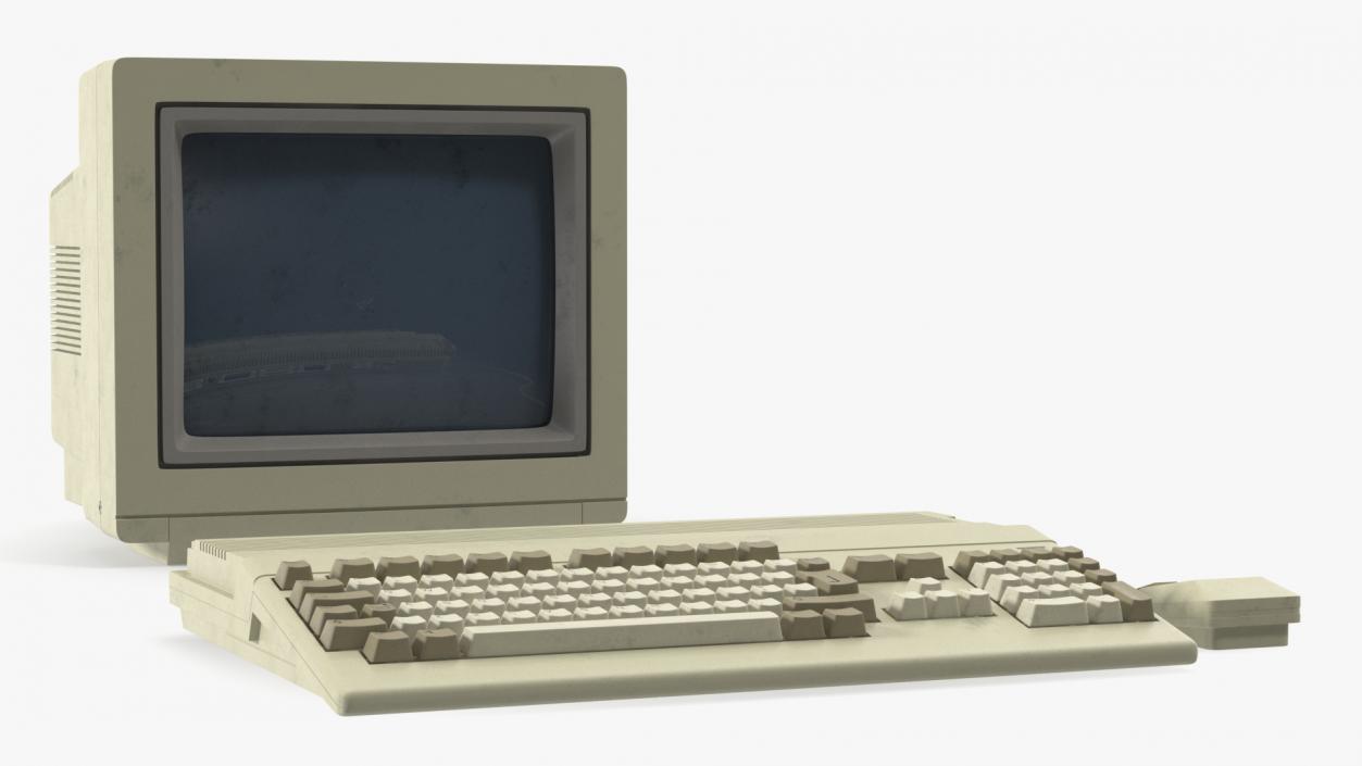 3D model Old Computer with Monitor