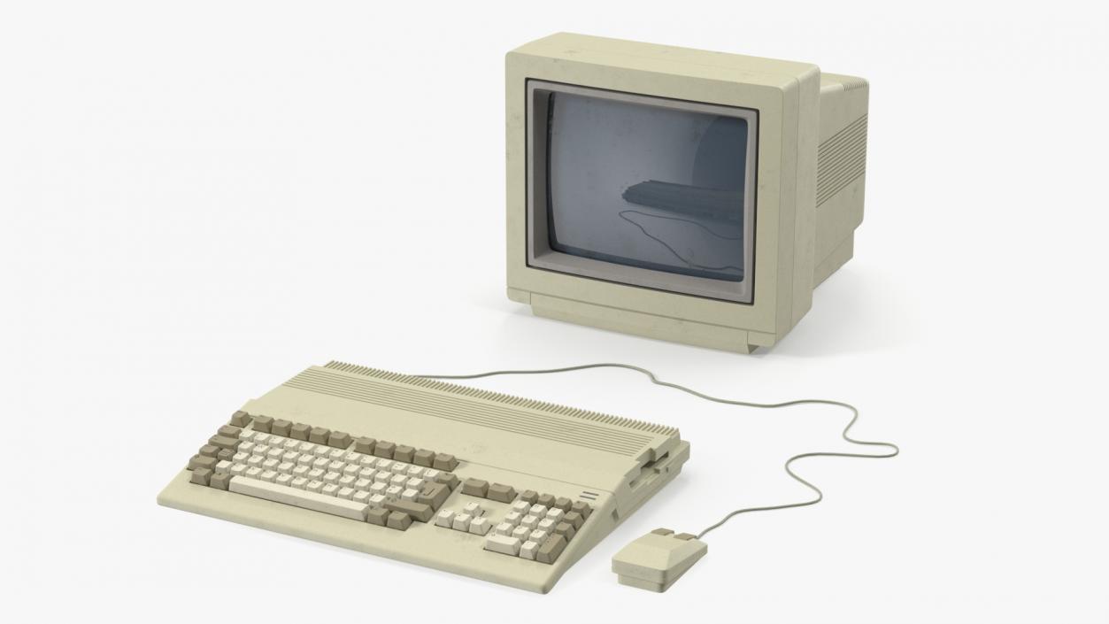 3D model Old Computer with Monitor