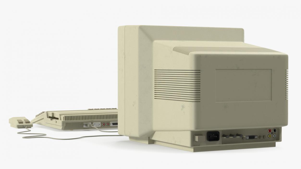 3D model Old Computer with Monitor