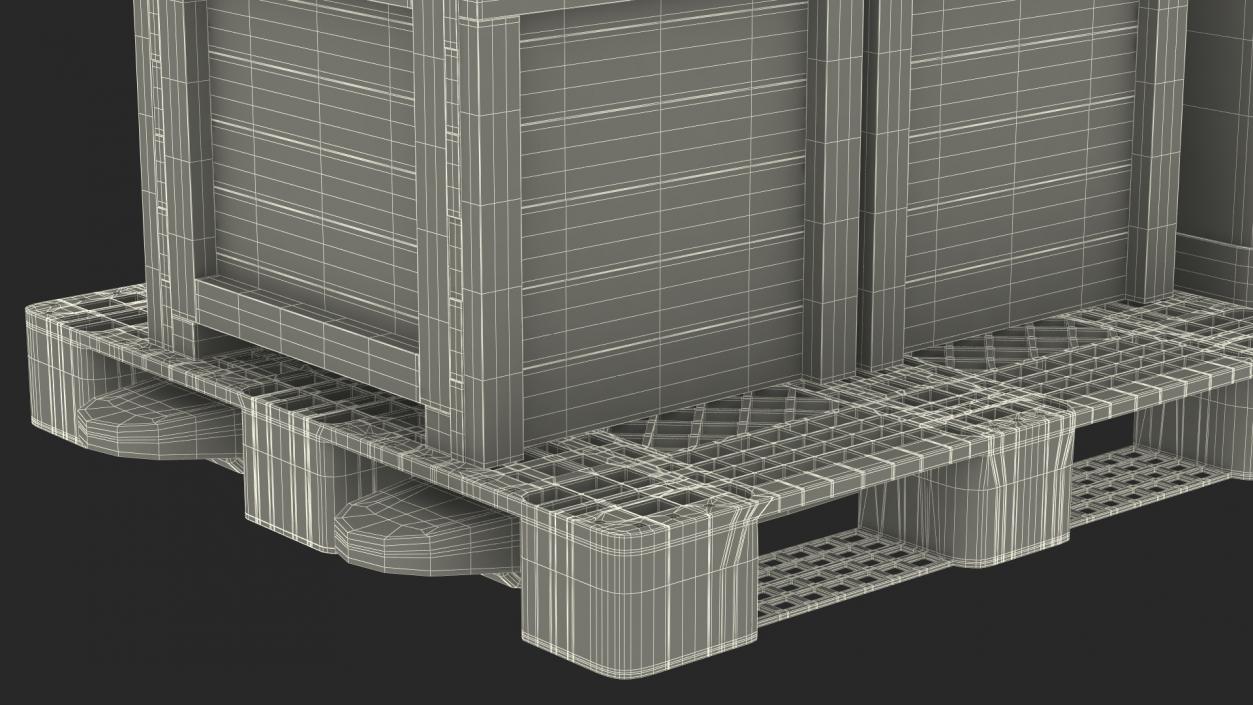 3D Yale Electric Pallet Truck with Wooden Crates Rigged for Cinema 4D