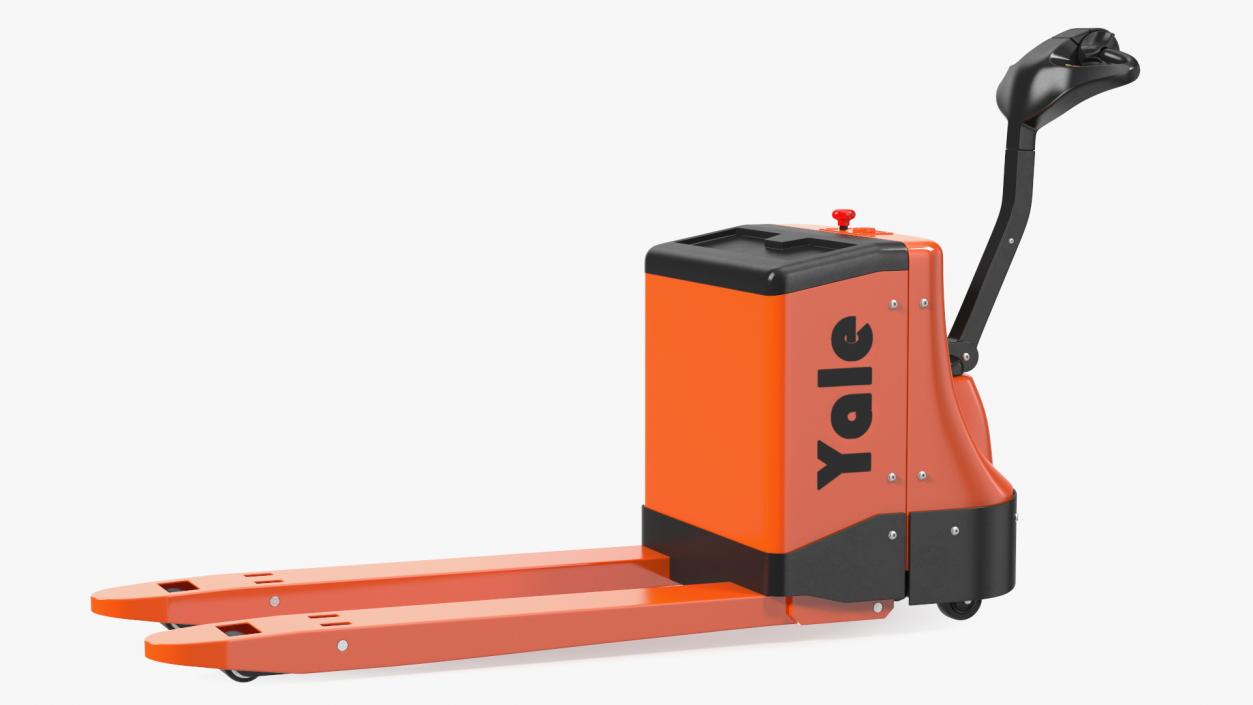 3D Yale Electric Pallet Truck with Wooden Crates Rigged for Cinema 4D