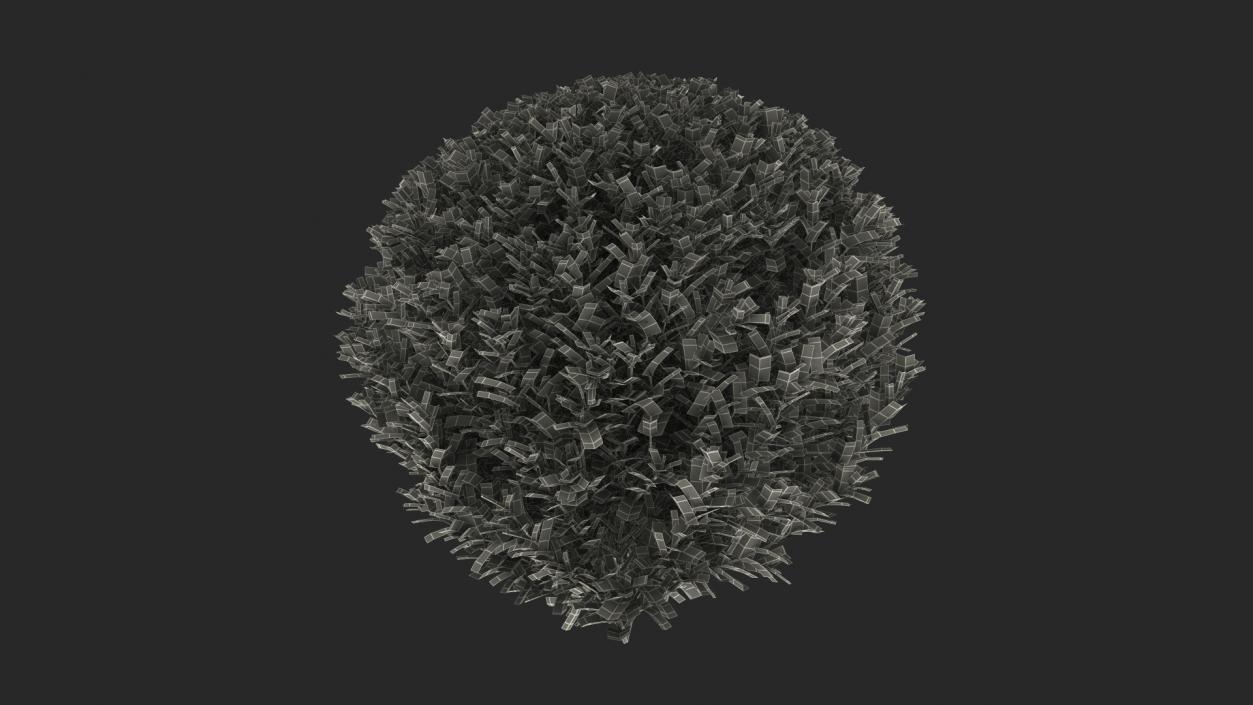 Green Boxwood Shrub 3D model