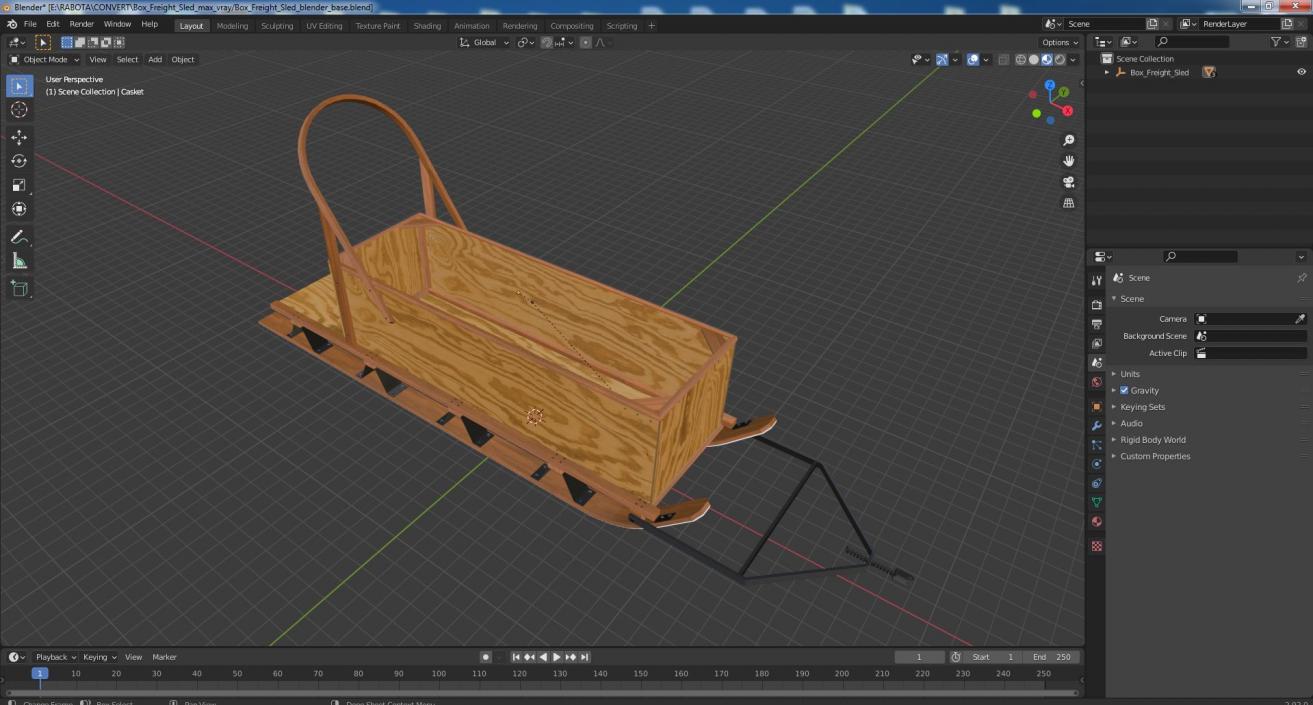 3D Box Freight Sled