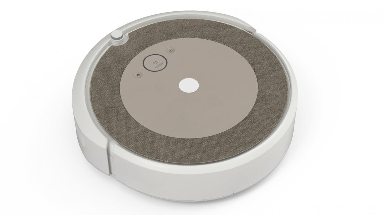 3D White Robot Vacuum Cleaner