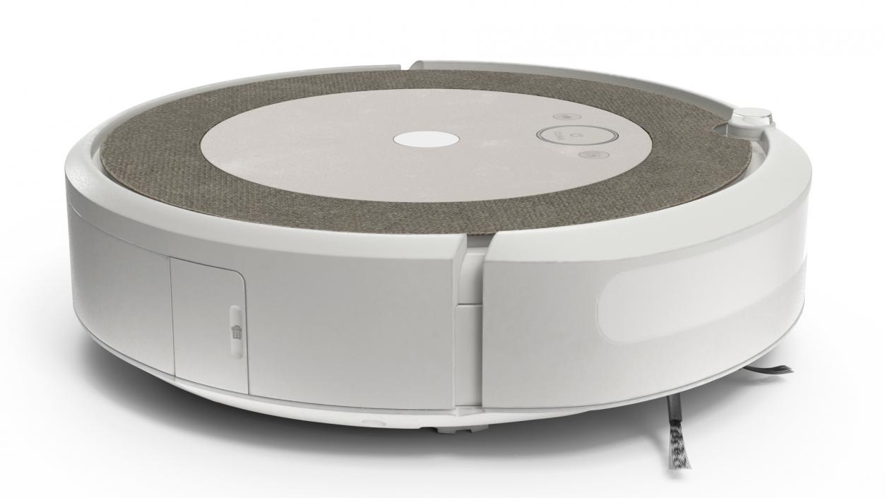 3D White Robot Vacuum Cleaner