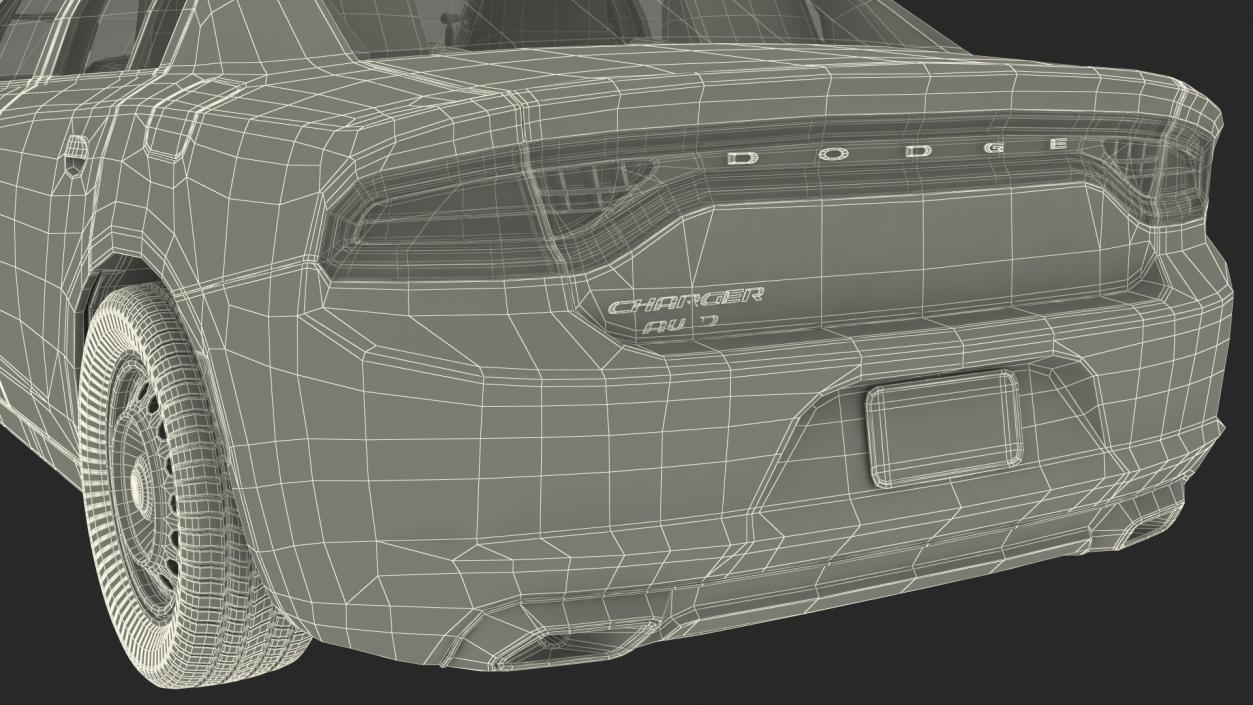 3D Dodge Charger Pursuit 2015 Rigged model