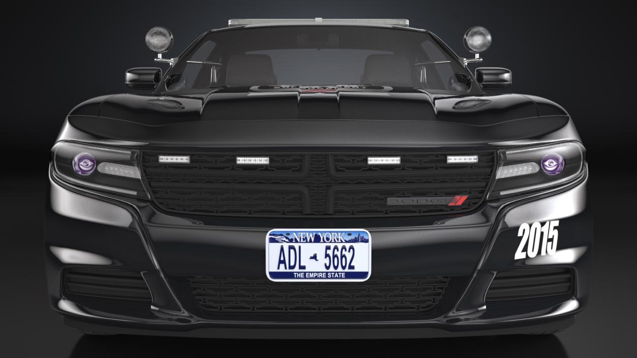 3D Dodge Charger Pursuit 2015 Rigged model