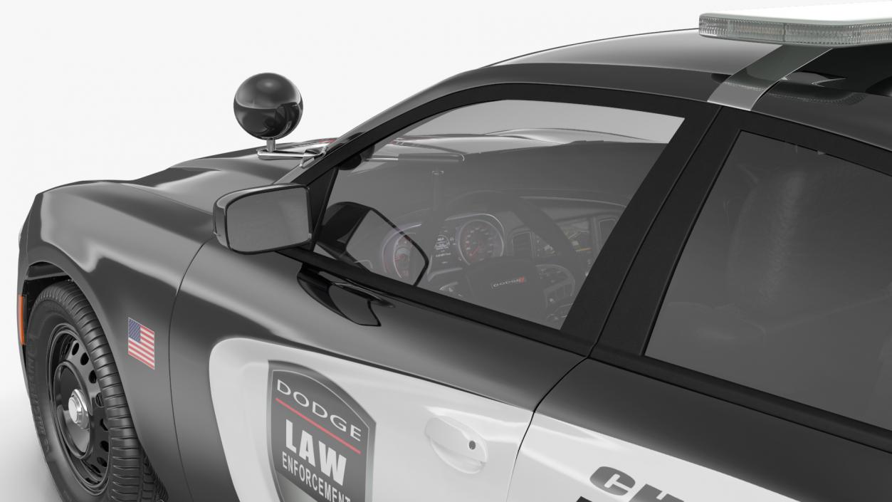 3D Dodge Charger Pursuit 2015 Rigged model