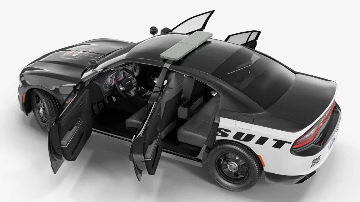 3D Dodge Charger Pursuit 2015 Rigged model