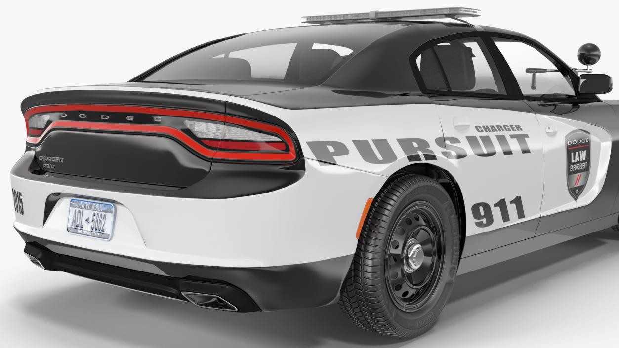 3D Dodge Charger Pursuit 2015 Rigged model