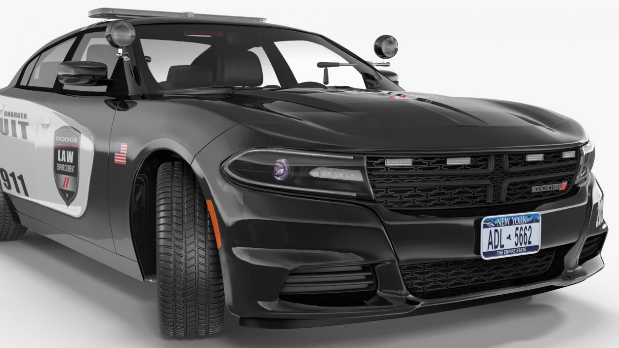 3D Dodge Charger Pursuit 2015 Rigged model