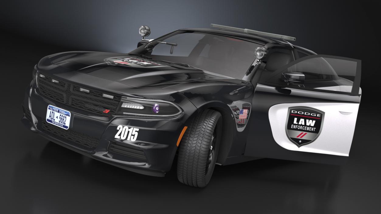 3D Dodge Charger Pursuit 2015 Rigged model