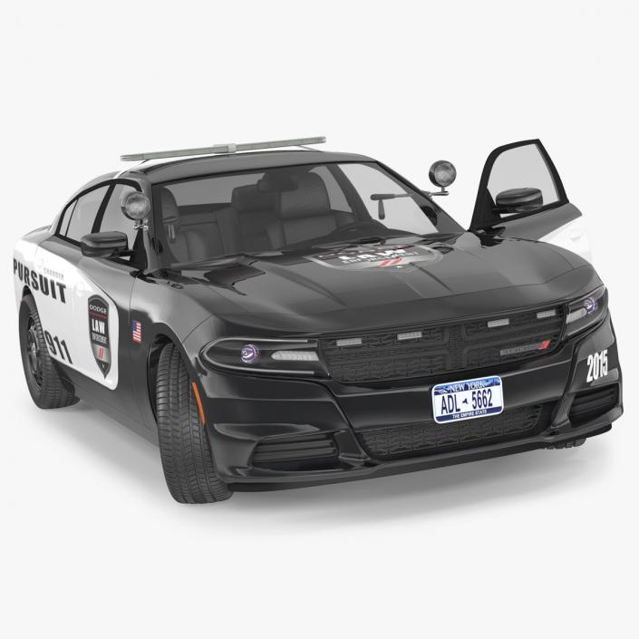 3D Dodge Charger Pursuit 2015 Rigged model