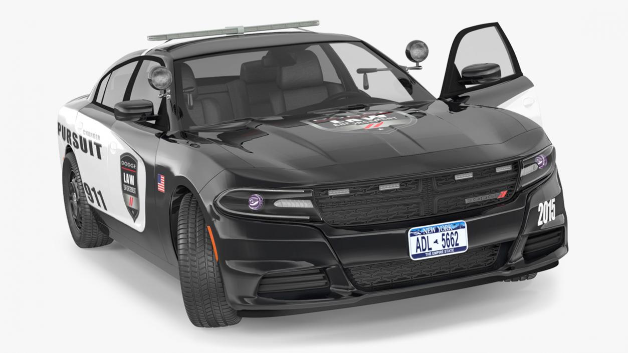 3D Dodge Charger Pursuit 2015 Rigged model